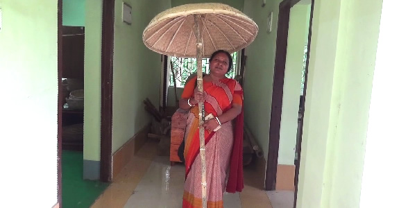 An indigenous parasole of the Santali Community used in hot summer months